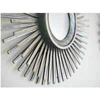 3Pc Round Sunburst Wall Mirrors Silver