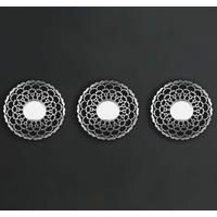 3pc Mirror Set Silver Round Home Decor Hanging Wall Mount Moroccan Style Art