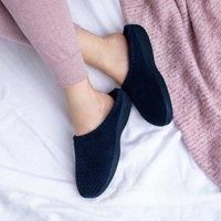 Totes Isotoner Popcorn Terry Slip On Comfort House Ladies Mule Slippers