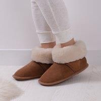 Just Sheepskin Womens Slipper Booties Chestnut 6 UK