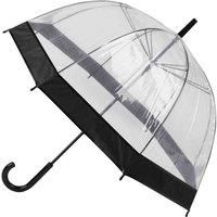 Totes Clear Dome Umbrella with Black Border, Black