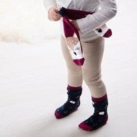 Girls 2 Pair Totes Tots Originals Novelty Slipper Socks Deer 2-3 Years