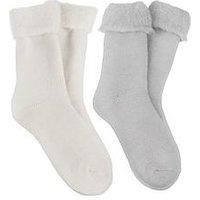 Totes Ladies Premium Twin Pack Recycled Brushed Thermal Bed Sock