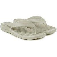 Totes Everywear Womens Sandals Cream Adults Ladies Flip Flops Flexible Ara SIZE