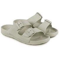Totes SOLBOUNCE Ladies Adj Double Buckle Slider Sandals
