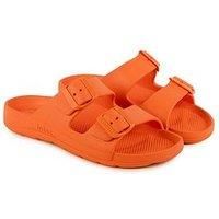 Totes SOLBOUNCE Ladies Adj Double Buckle Slider Sandals