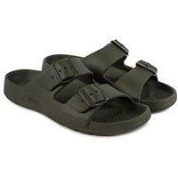 Totes SOLBOUNCE Ladies Adj Double Buckle Slider Sandals