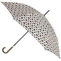Totes ECO-BRELLA® Auto Open Walker Wood Handle Bright Animal Print Umbrella