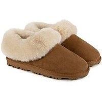 Isotoner Ladies Genuine Suede Bootie With Fur Cuff & Lining