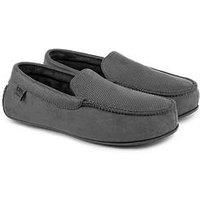 Isotoner Mens Square Patterned Smart Moccasin Slipper