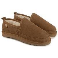 Isotoner Mens Real Suede Full Back Slipper