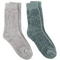 Totes toasties Ladies Chenille Supersoft Bed Socks (Twin Pack)