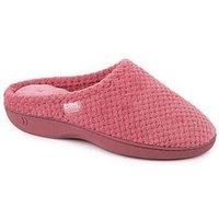 Totes Womens Slippers Pink Adults Ladies Mule PillowStep Popcorn Terry SIZE