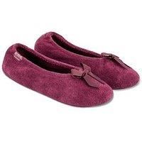 Totes Isotoner TERRY BALLERINA SLIPPERS Womens Loungewear/Nightwear Slip-On
