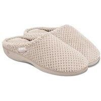 Totes Isotoner Isotoner Ladies Popcorn Terry Mule Slippers - Oat