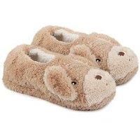 Totes Toasties Ladies Novelty Dog Full Back Slippers - Dog