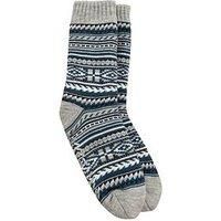 totes toasties® Mens Sherpa Lined Fair Isle Slipper Socks
