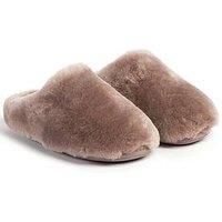 Just Sheepskin Ladies Louise Sheepskin Slipper - Coffee