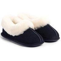 Just Sheepskin Ladies Classic Sheepskin Slipper - Navy