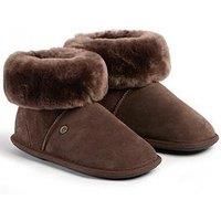 Just Sheepskin Ladies Albery Sheepskin Slipper - Chocolate