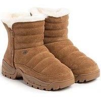 Just Sheepskin Ladies Hannah Sheepskin Padded Boot - Chestnut