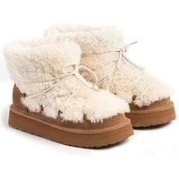 Just Sheepskin Ladies Brooke Sheepskin Alpine Snow Boot - Chestnut