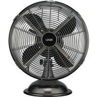 LOGIK L12DFGM17 12inch Desk Fan - Gun Metal