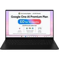 SAMSUNG Galaxy 15.6" Refurbished Chromebook Plus - IntelCore? 3, 256 GB UFS, Neptune Blue (Very Good Condition), Blue