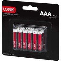 LOGIK LAAA1216 AAA Alkaline Batteries - Pack of 12