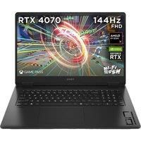 HP OMEN 17-db0011na 17.3" Refurbished Gaming Laptop - AMD Ryzen 7, RTX 4070, 1 TB SSD (Very Good Condition), Black