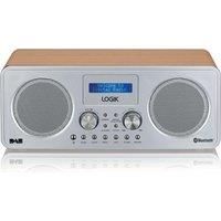 LOGIK L75DAB20 Portable DAB+/FM Bluetooth Radio  Silver & Wood