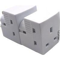 LOGIK L3WAYP18 3Socket Plug Adapter  Twin Pack