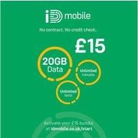 IDMOBILE 4G SIM Card - £15, 20 GB