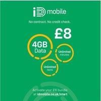 IDMOBILE 4G SIM Card - £8, 4 GB