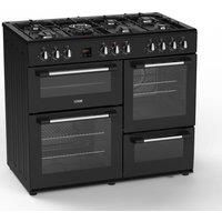 LOGIK LRC100B21 100 cm Dual Fuel Range Cooker - Black - Currys