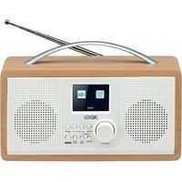 LOGIK L45DABW23 Portable DAB£ Radio - White & Brown, Brown