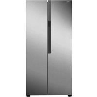 LOGIK LESSBSX23 Slim American-Style Fridge Freezer - Inox, Silver/Grey