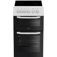 LOGIK LFTC50W23 50 cm Electric Twin Cavity Cooker - White, White
