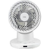 LOGIK L06CFW25 6" Desk Fan - White, White