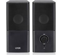Logik Multimedia Speakers 2.0 For PC 3.5mm Wired USB LSP20L23 Desktop Laptop BLK