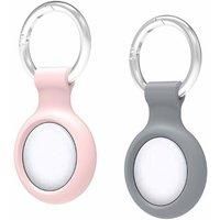 GOJI AirTag Ring Holder - Pack of 2, Silver/Grey,Pink