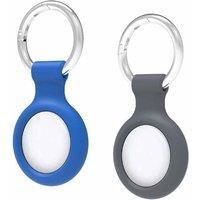 GOJI AirTag Ring Holder - Pack of 2, Silver/Grey,Blue