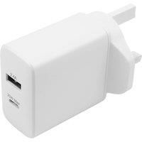 GOJI 32 W Dual USB Charger, White