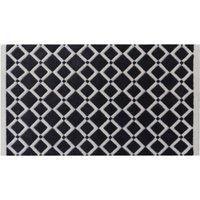 JVL Solemate Hand Carved Diamond Pattern Mat, 57x100 - Black