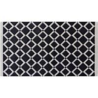 JVL Solemate Hand Carved Diamond Pattern Mat, 57x100 - Black