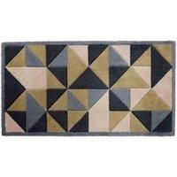 JVL SOLEMATE Hand Carved Trimetric Door Mat, 57 X 100 cm