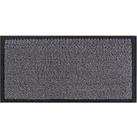 JVL Grey Black Heavy Duty Barrier Door Floor Mat, 60 x 150 cm