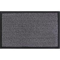 JVL Heavy Duty Slip Resistant Barrier Door Floor Mat, Vinyl, Grey/Black, 80 x 120 cm