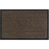 JVL Brown Black Heavy Duty Barrier Door Floor Mat 80 x 120 cm