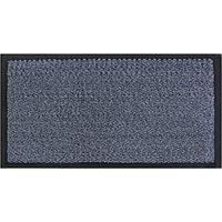 JVL Blue Black Heavy Duty Barrier Door Floor Mat 60 x 150 cm